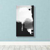 Rue Gassendi Paris Schwarz-weiß Fotografy Leinwand (Insitu (Holzboden))