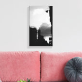 Rue Gassendi Paris Schwarz-weiß Fotografy Leinwand (Insitu (Wohnzimmer))