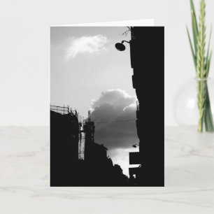 Rue Gassendi Paris Schwarz-weißes Foto Grußkarte Karte