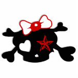 Rue La Skull Magnet<br><div class="desc">Entdecken Sie Ihren Kühlschrank mit dem Rue La La la skull Magneten von Cheeky Paperie. Dieses Punkbaby trägt einen rockabilly Bogen und hat einen nautischen Stern für ein Auge. Kontaktieren Sie mich,  wenn Sie dieses Design auf anderen Produkten gewollt!</div>