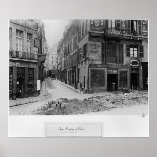 Rue Maitre Albert Paris, 1858-78 Poster (Vorne)