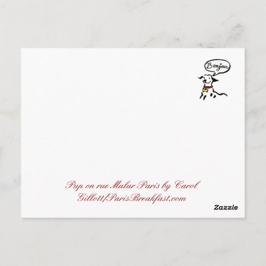 Rue Malar, Paris Postkarte (Rückseite)