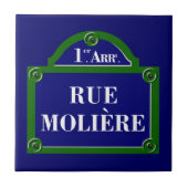 Rue Moliere, Paris-Straßenschild Fliese (Vorderseite)