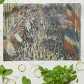 Rue Montorgueil in Paris durch Claude Monet Küchentuch (Gefaltet)