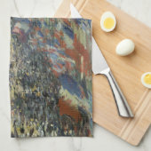 Rue Montorgueil in Paris durch Claude Monet Küchentuch (Viertel Falte)