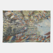 Rue Montorgueil in Paris durch Claude Monet Küchentuch (Horizontal)