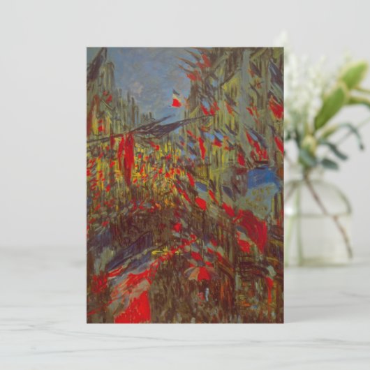 Rue Montorgueil mit Flaggen von Claude Monet (Stehend Vorderseite)