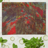 Rue Montorgueil mit Flaggen von Claude Monet Küchentuch (Gefaltet)