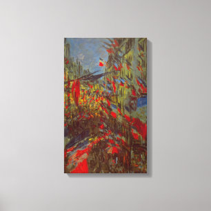 Rue Montorgueil mit Flaggen von Claude Monet Leinwanddruck