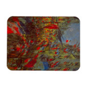 Rue Montorgueil mit Flaggen von Claude Monet Magnet (Horizontal)