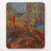 Rue Montorgueil mit Flaggen von Claude Monet Mousepad (Vorne)