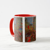 Rue Montorgueil mit Flaggen von Claude Monet Tasse (Vorderseite Links)