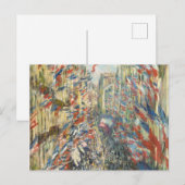 Rue Montorgueil Painting By Claude Monet Postkarte (Vorne/Hinten)