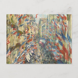 Rue Montorgueil Painting By Claude Monet Postkarte