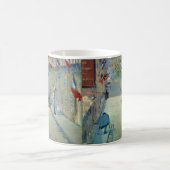Rue Mosnier mit Flags Manet Art Frankreich Kaffeetasse (Mittel)