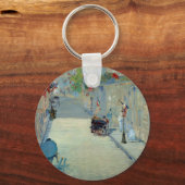 Rue Mosnier mit Flags Manet Painting Schlüsselanhä Schlüsselanhänger (Vorderseite)