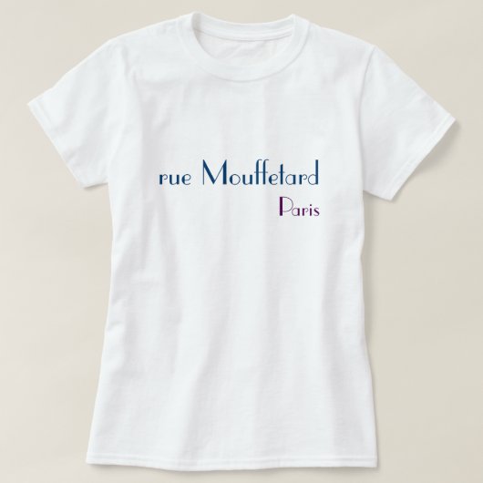 Rue Mouffetard, Paris T-Shirt (Design vorne)
