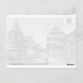RUE PRINCIPALE DANS PATAN, NÉPAL (1887) POSTKARTE (Rückseite)
