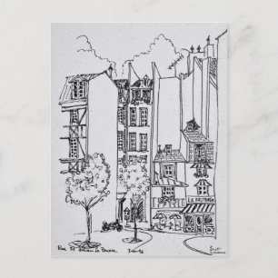Rue Saint-Julien-le-Pauvre   Paris, Frankreich Postkarte