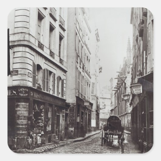 Rue Saint-Severin Quadratischer Aufkleber (Vorderseite)