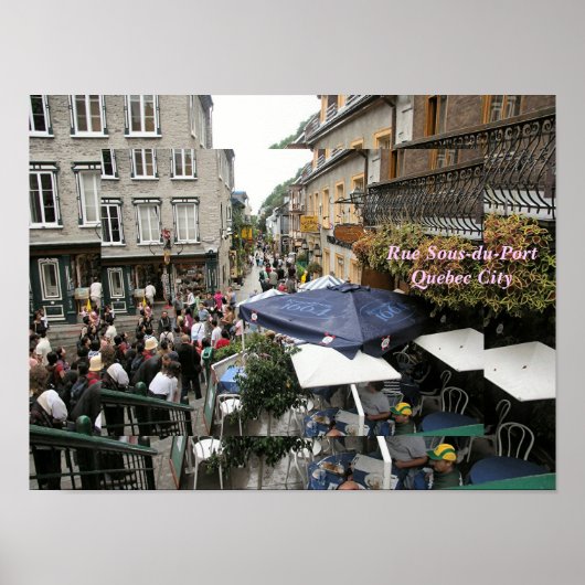 Rue Sous-du-Fort - Stadt Quebec Poster (Vorne)