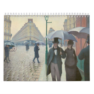 Ruede Paris Temps de Pluie durch Gustave Kalender