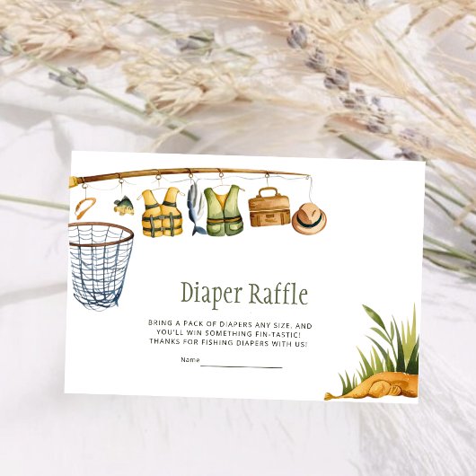 Ruelen Sie die aufgeregte Little Fisherman Diaper Begleitkarte
