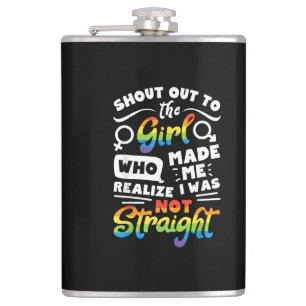 Ruf an das Mädchen Lesbischer Stolz LGBT T-Shirt G Flachmann