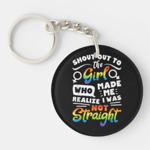 Ruf an das Mädchen Lesbischer Stolz LGBT T-Shirt G Schlüsselanhänger