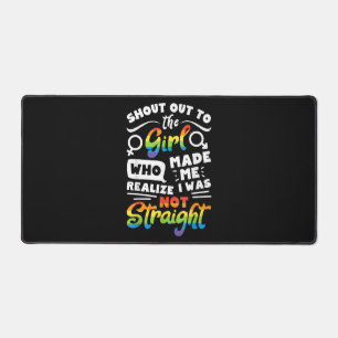 Ruf an das Mädchen Lesbischer Stolz LGBT T-Shirt G Schreibtischunterlage