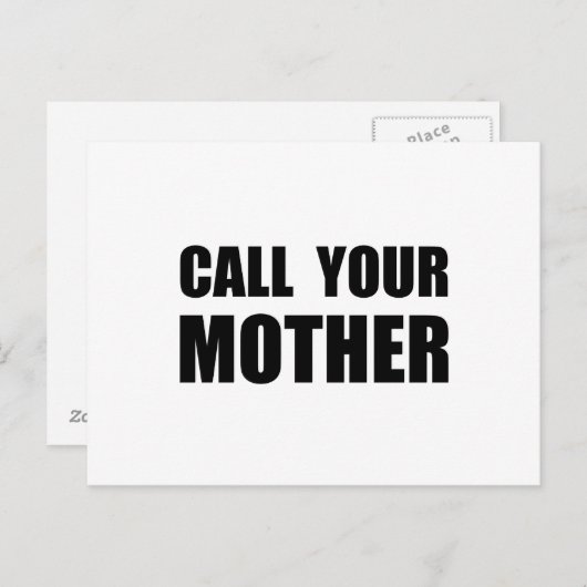 Ruf deine Mutter an Postkarte (Vorne/Hinten)