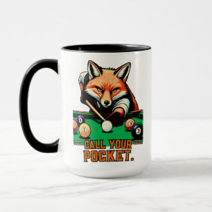 Ruf deinen Pocket-Billard spielenden Fuchs Tasse