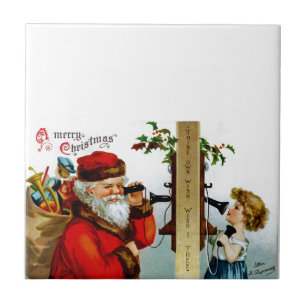 Ruf den Weihnachtsmann an Fliese