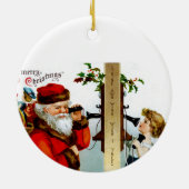 Ruf den Weihnachtsmann an Keramik Ornament (Hinten)