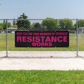 Ruf den Widerstand des Kongresses Protest rosa sch Banner (Insitu)