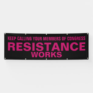 Ruf den Widerstand des Kongresses Protest rosa sch Banner
