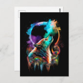 Ruf der Wildnis - Rainbow Wolf Postcard Postkarte (Vorne/Hinten)