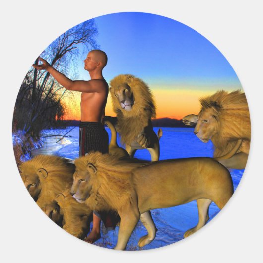 Ruf der Wildnis Runder Aufkleber (Vorderseite)