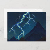 Ruf des Himmels, Blitz von Nicholas Roerich Postkarte (Vorne/Hinten)