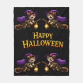 Ruf glückliches Halloween-Fleece-Decke Fleecedecke (Vorderseite)