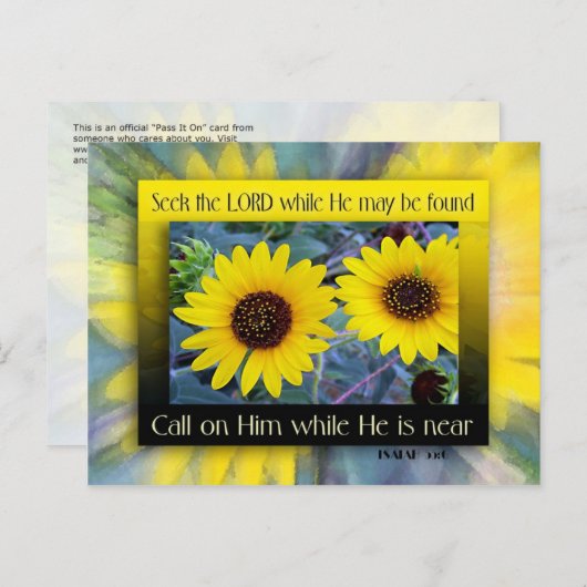 Ruf ihn an postkarte (Vorne/Hinten)