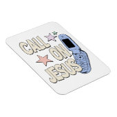 Ruf Jesus an – Retro-Glaubensdesign Magnet (Rechte Seite)