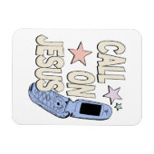 Ruf Jesus an – Retro-Glaubensdesign Magnet (Horizontal)