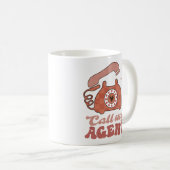 Ruf meinen Agent Funny Valentine's Day Kaffeetasse (VorderseiteRechts)