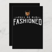 Ruf mich als altmodischen Whiskey an Dankeskarte (Vorne/Hinten)