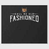 Ruf mich als altmodischen Whiskey an Geschenkpapier (Flach)