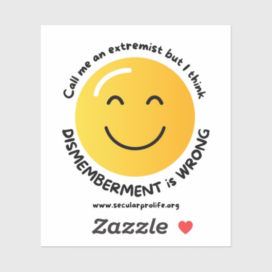 Ruf mich als Extremisten an Aufkleber (Blatt)