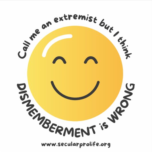 Ruf mich als Extremisten an Aufkleber (Vorderseite)