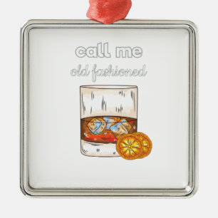 Ruf mich altmodisch an ornament aus metall