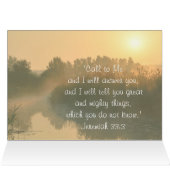 Ruf mich an, Bibelverse Jeremiah 33:3-Karte (Innenansicht Horizontal (Oben))